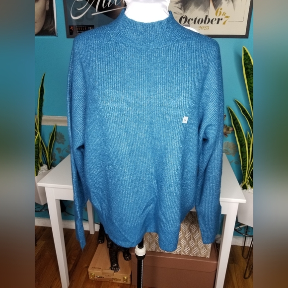 Ann Taylor Teal Heathered Sweater - Picture 5 of 9